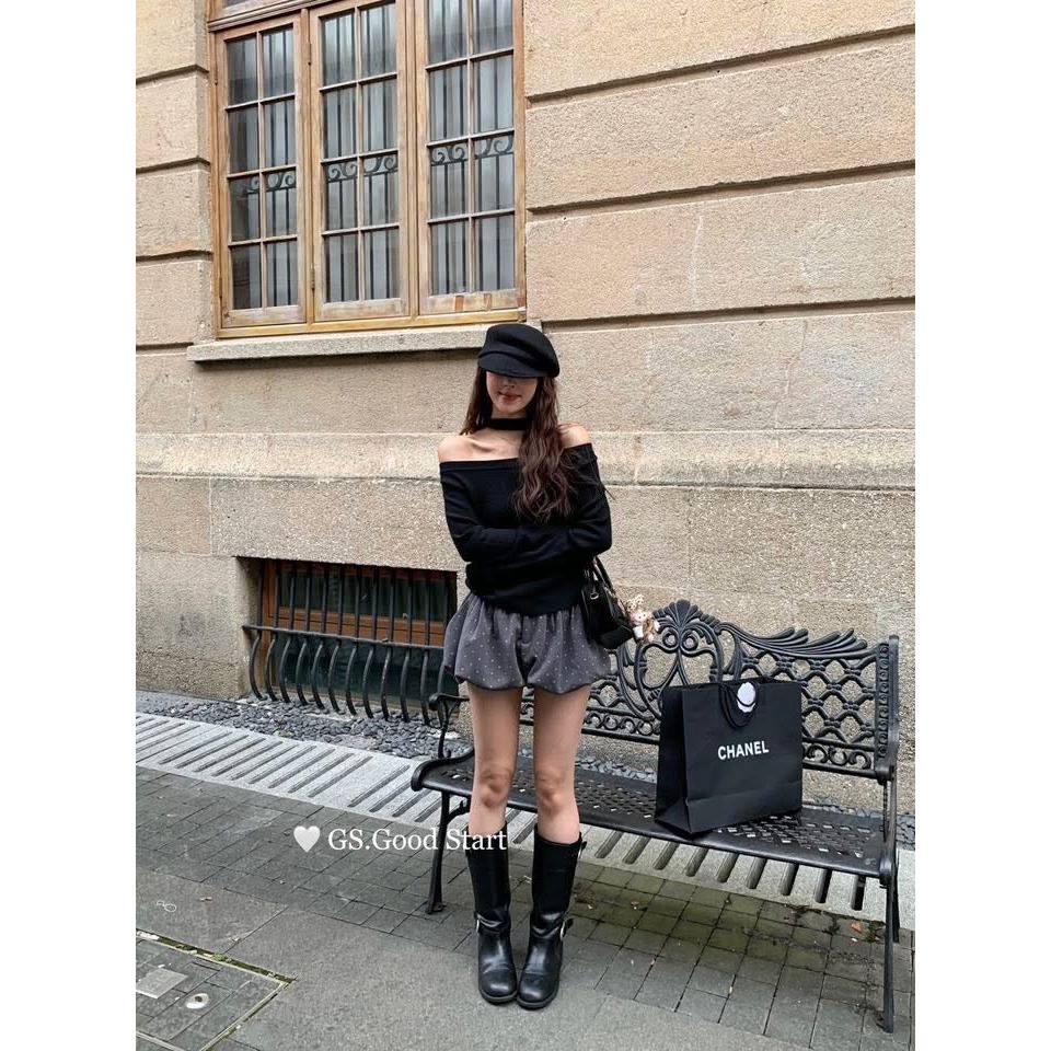 ✈️預購-//GS家//花苞甜心愛心呢料短褲~12.15-細節圖2