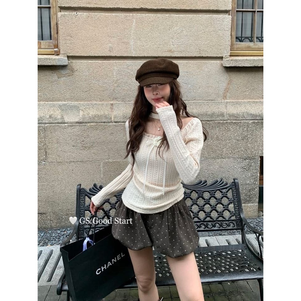 ✈️預購-//GS家//花苞甜心愛心呢料短褲~12.15-細節圖9