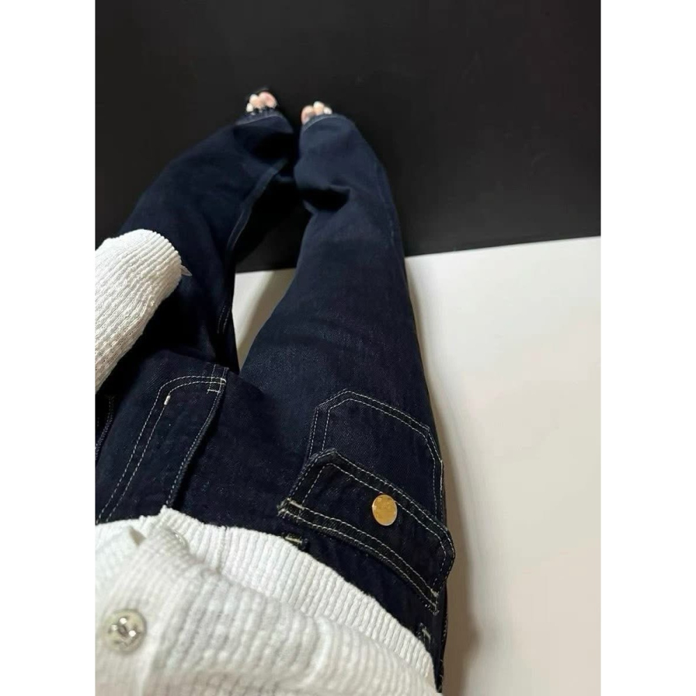 ✈️預購-//WGWE家//前袋設計高腰直筒牛仔褲~12.20-細節圖5