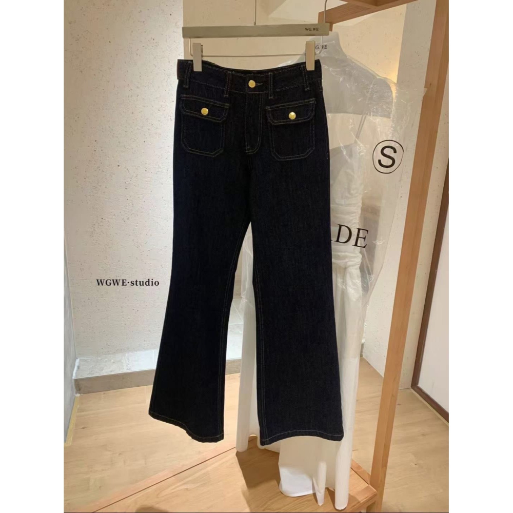 ✈️預購-//WGWE家//前袋設計高腰直筒牛仔褲~12.20-細節圖7