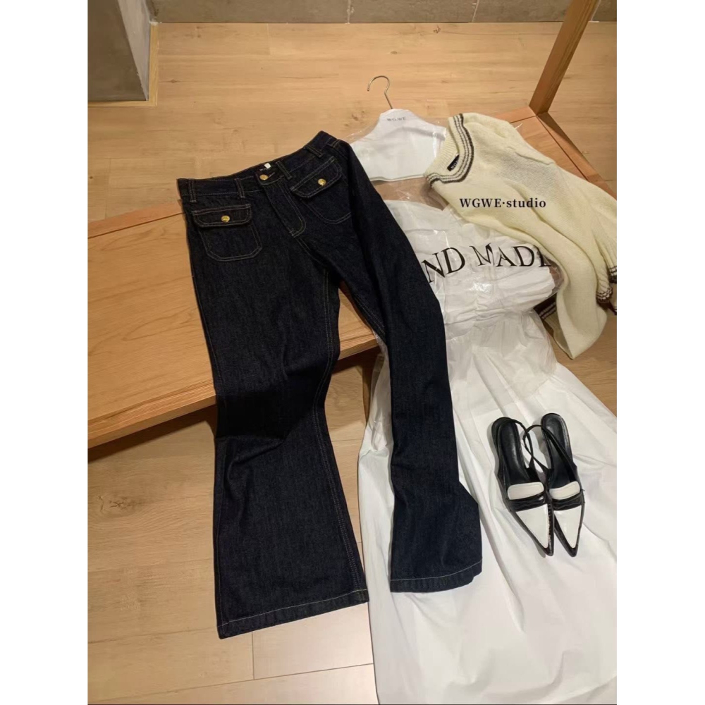 ✈️預購-//WGWE家//前袋設計高腰直筒牛仔褲~12.20-細節圖9