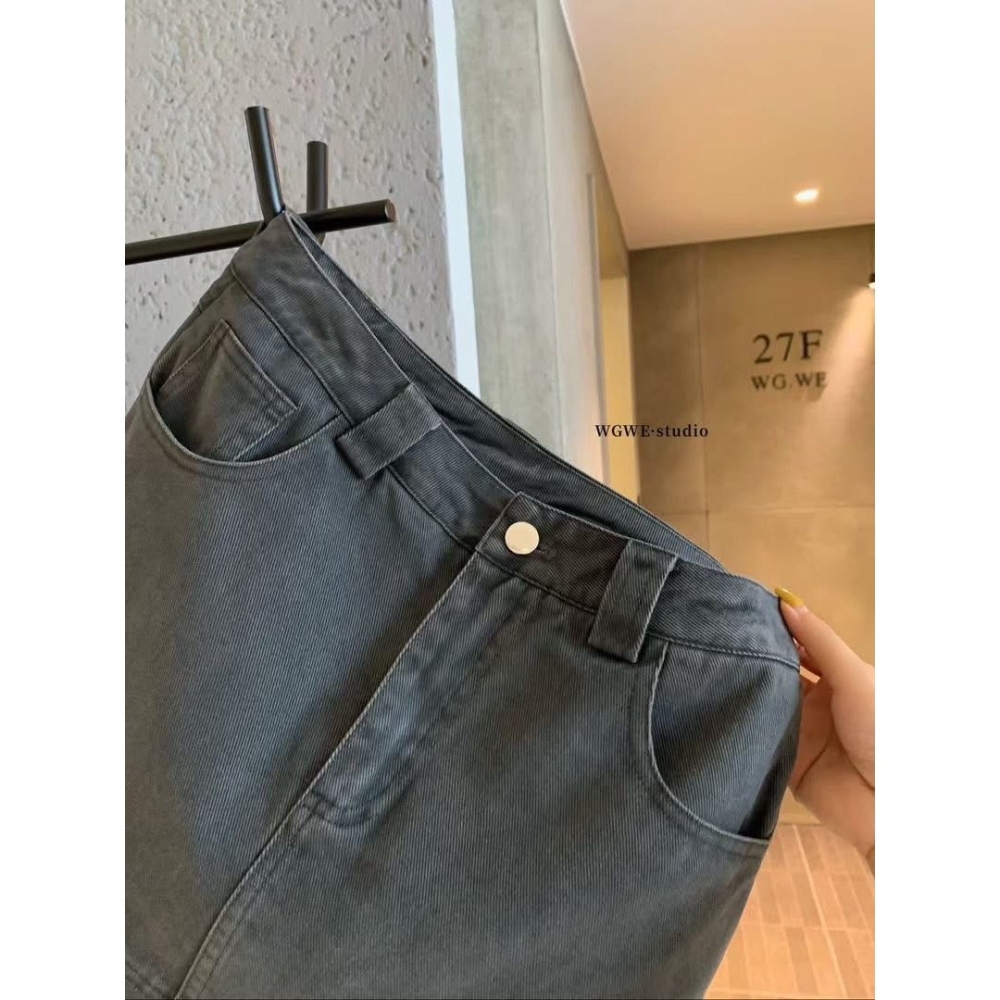 ✈️預購-//WGWE家//黑灰色調顯瘦牛仔半身裙~12.20-細節圖8