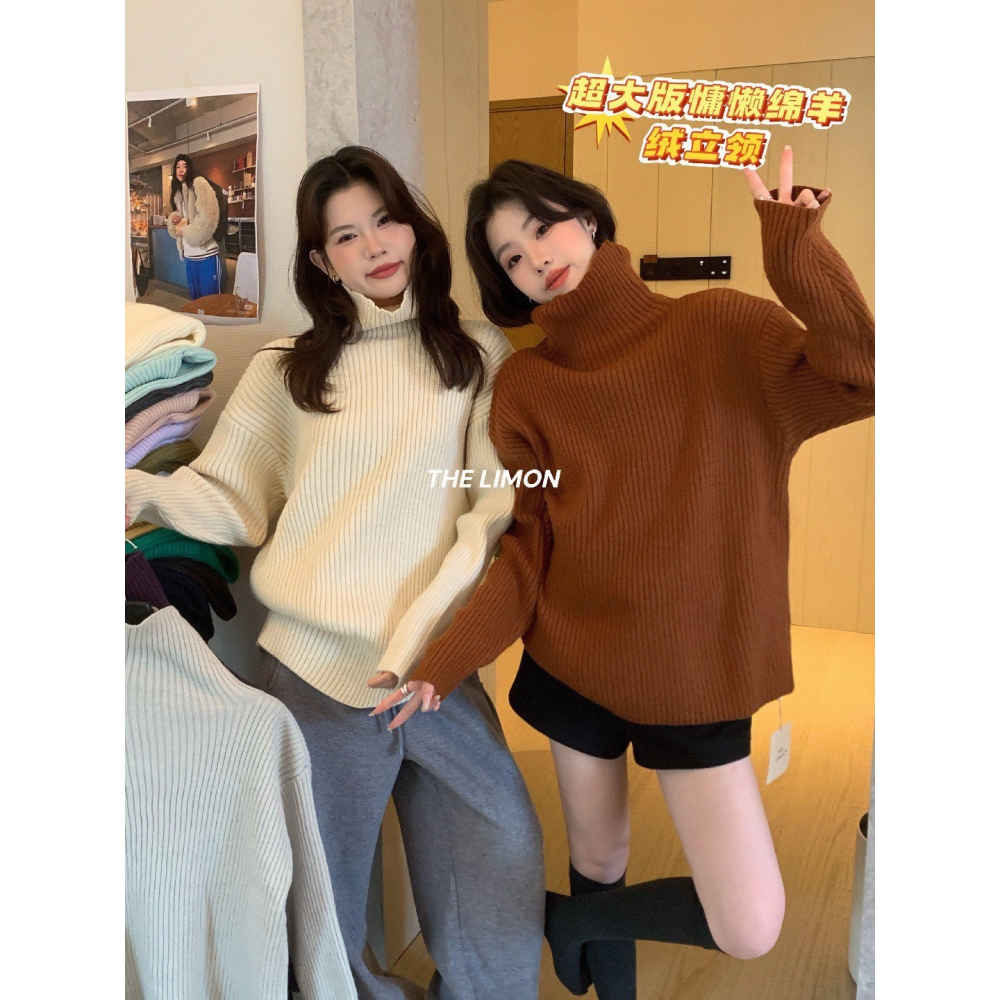 ✈️預購-//檸檬家🍋//超大版立領寬鬆針織~12.25-細節圖3