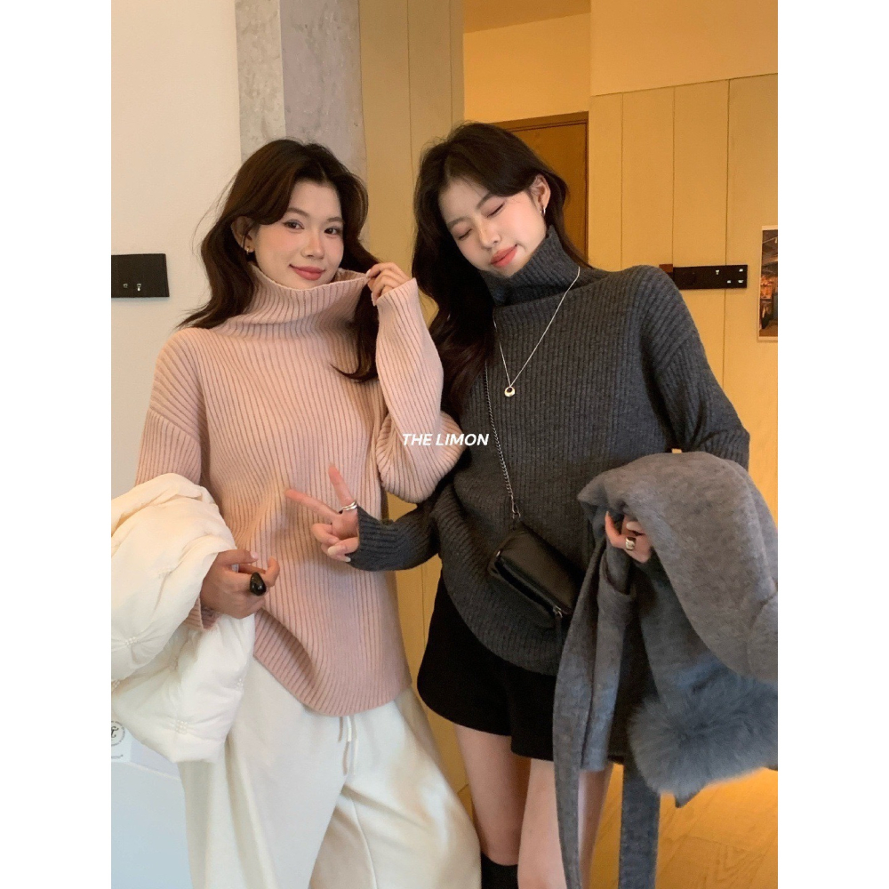 ✈️預購-//檸檬家🍋//超大版立領寬鬆針織~12.25-細節圖4