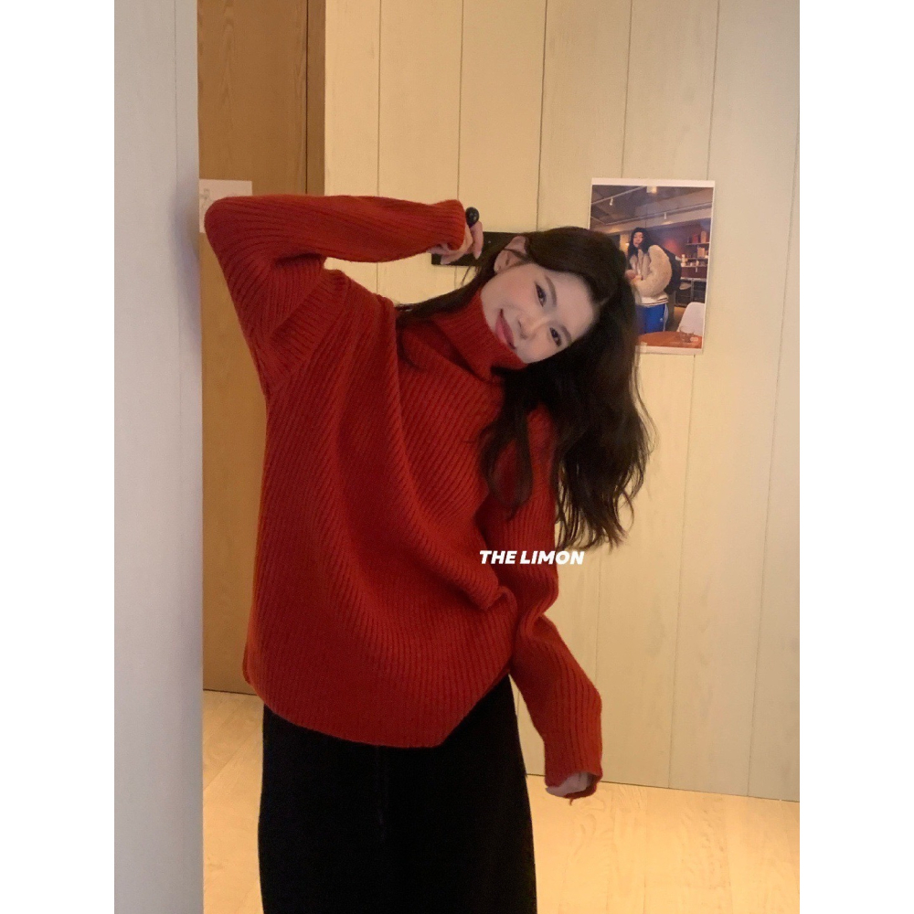 ✈️預購-//檸檬家🍋//超大版立領寬鬆針織~12.25-細節圖5