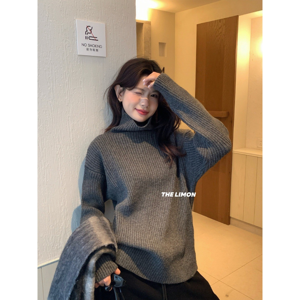 ✈️預購-//檸檬家🍋//超大版立領寬鬆針織~12.25-細節圖8