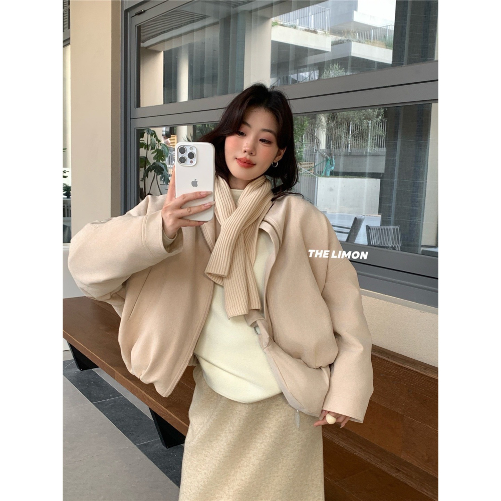 ✈️預購-//檸檬家🍋///整組的麂皮絨羽絨感外套~12.25-細節圖2