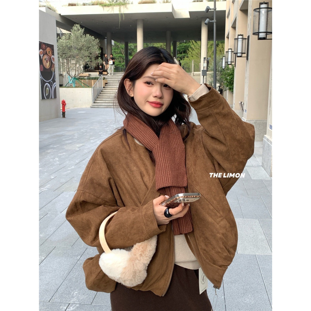 ✈️預購-//檸檬家🍋///整組的麂皮絨羽絨感外套~12.25-細節圖3