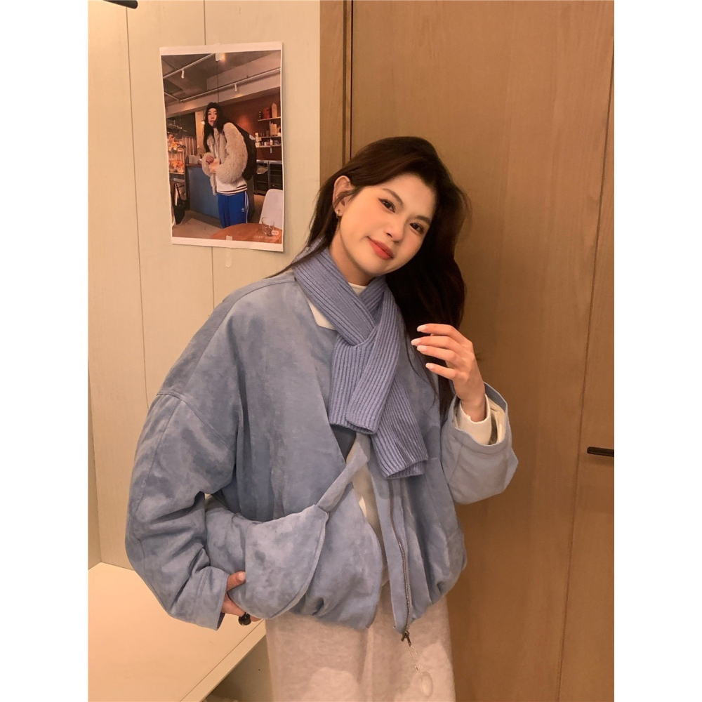 ✈️預購-//檸檬家🍋///整組的麂皮絨羽絨感外套~12.25-細節圖4