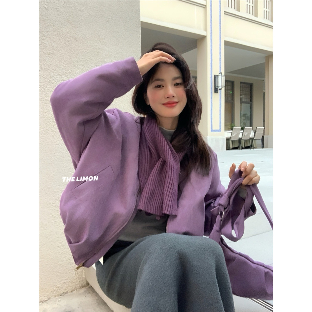 ✈️預購-//檸檬家🍋///整組的麂皮絨羽絨感外套~12.25-細節圖6