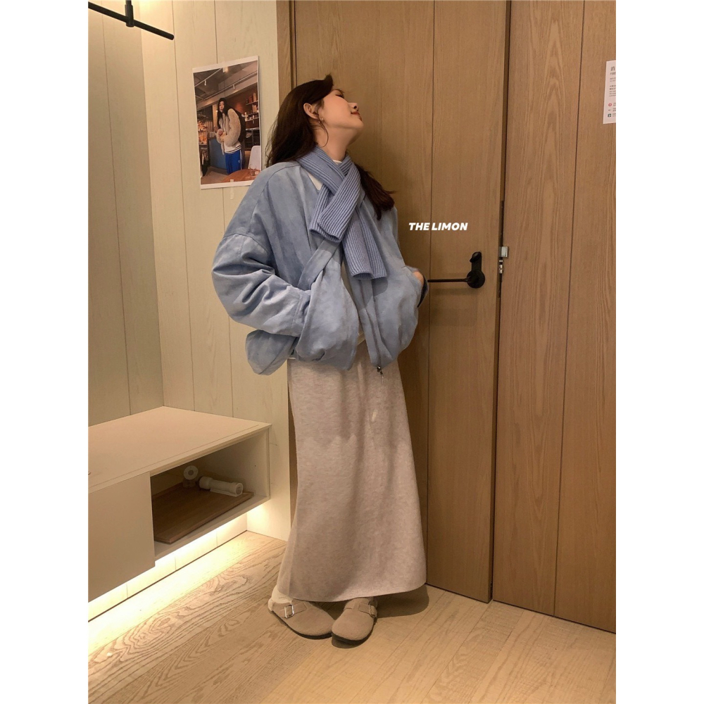 ✈️預購-//檸檬家🍋///整組的麂皮絨羽絨感外套~12.25-細節圖8