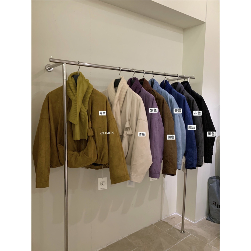 ✈️預購-//檸檬家🍋///整組的麂皮絨羽絨感外套~12.25-細節圖10