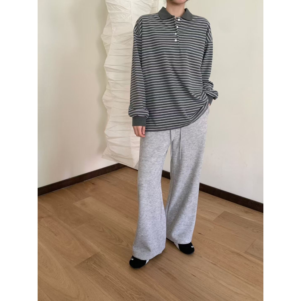 ✈️預購-韓國🇰🇷//巧克力家//微磨毛針織厚實寬褲~12.25-細節圖3