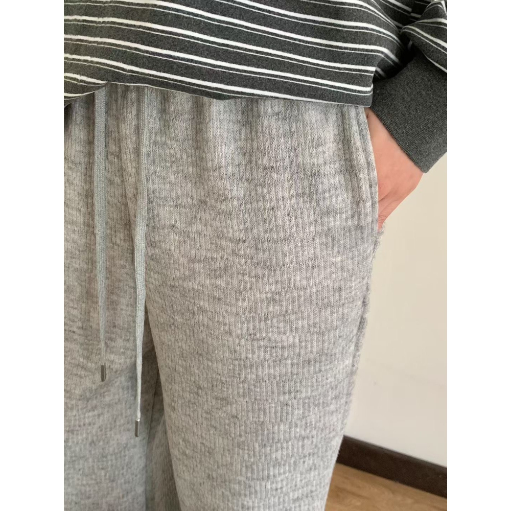 ✈️預購-韓國🇰🇷//巧克力家//微磨毛針織厚實寬褲~12.25-細節圖7