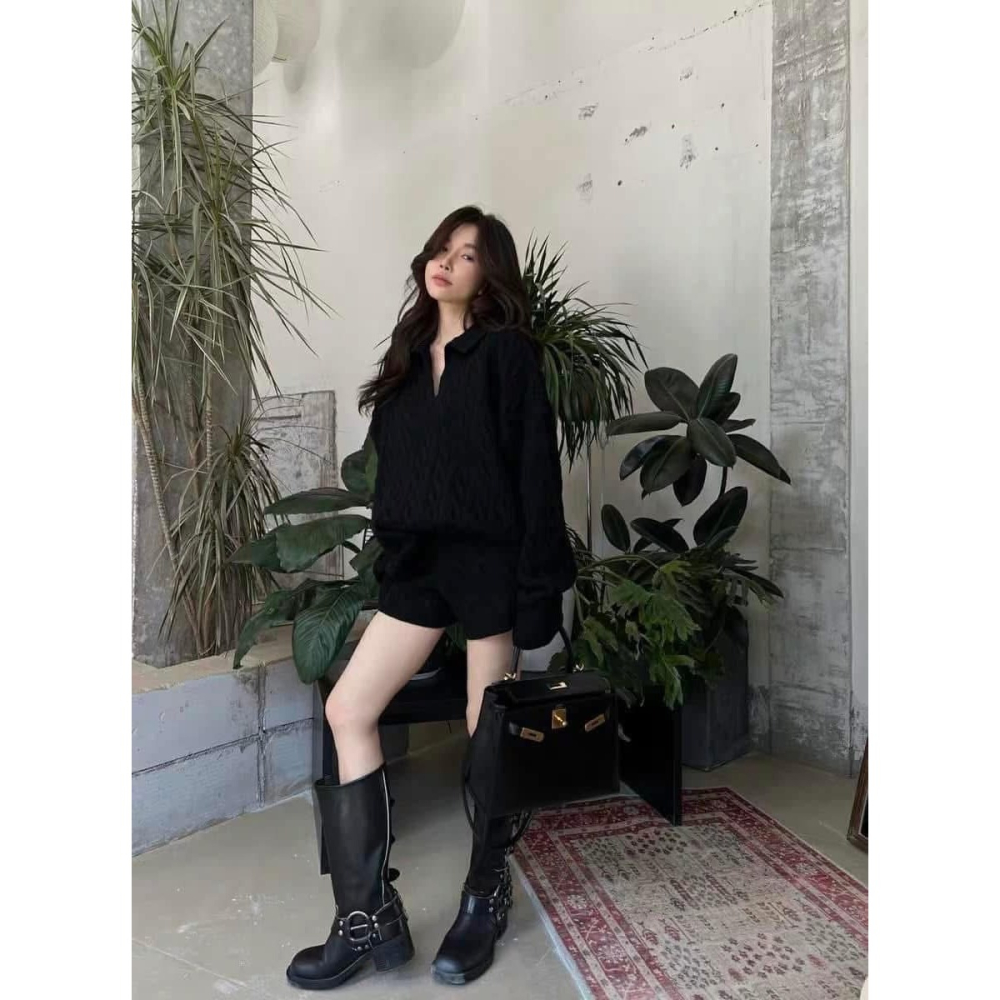 ✈️預購-麻花織感毛衣短褲套裝~12.25-細節圖11