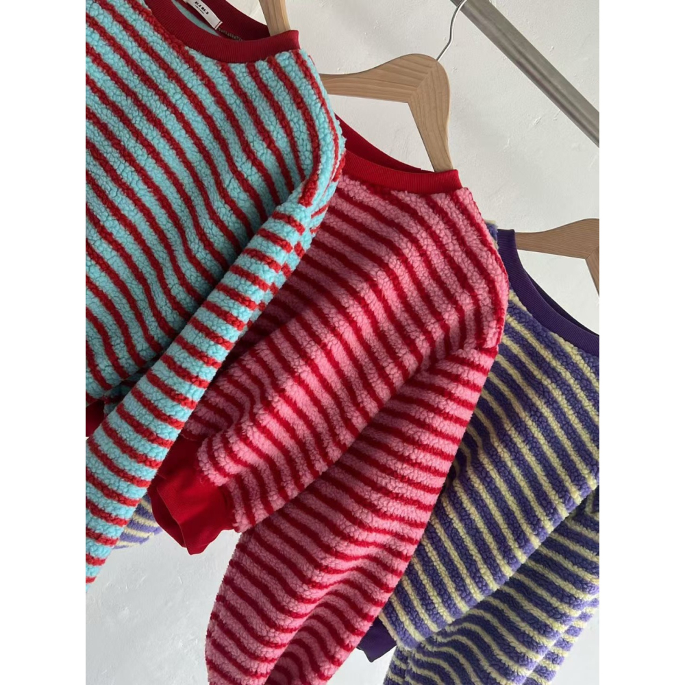 ✈️預購-韓國🇰🇷//糖果系條紋柔柔衛衣~1.15-細節圖11