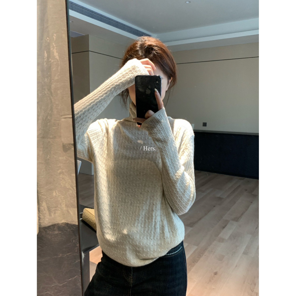 ✈️預購-//Hers家 //美美半高領針織衫~1.15-細節圖3