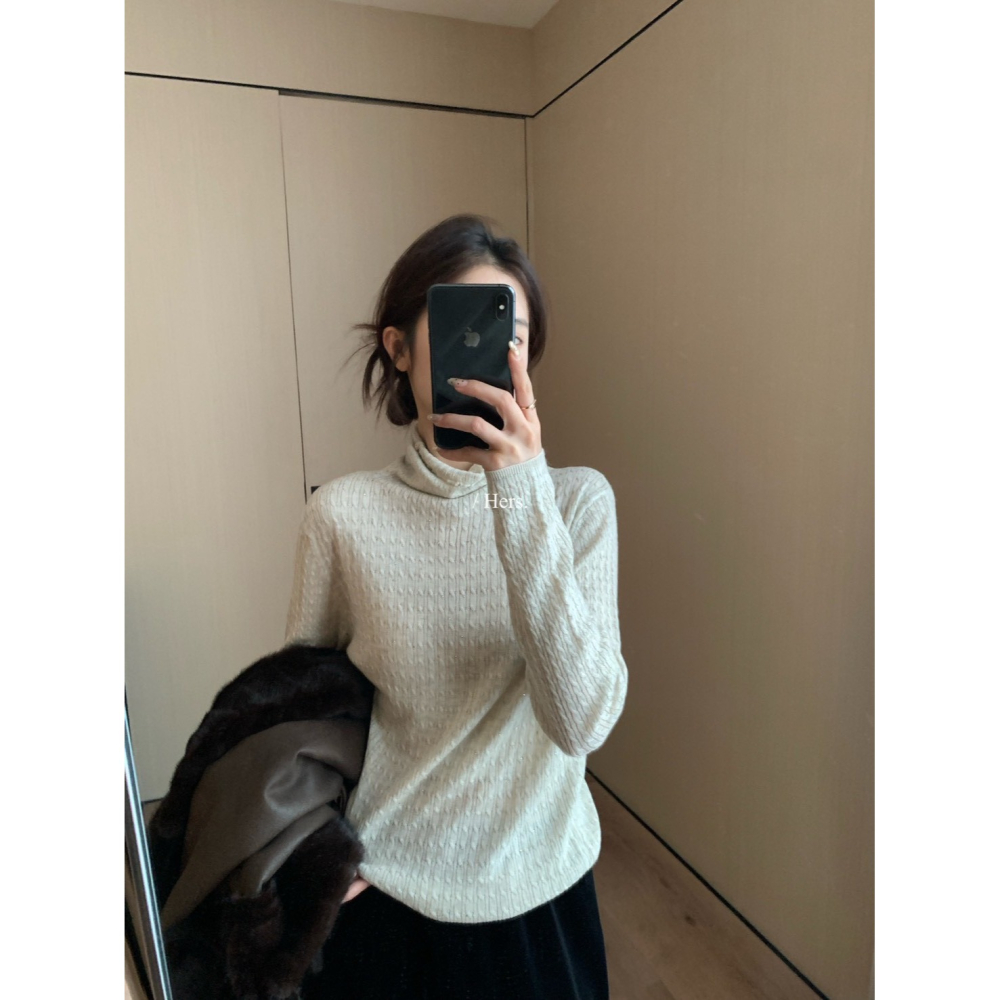 ✈️預購-//Hers家 //美美半高領針織衫~1.15-細節圖5