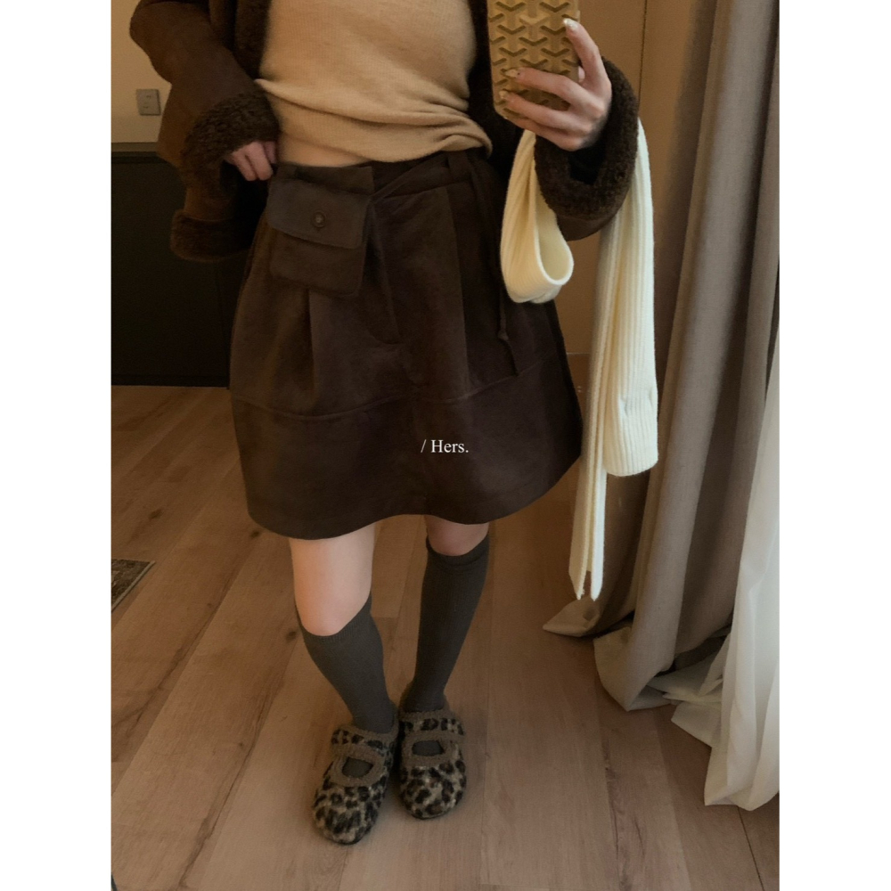 ✈️預購-//Hers家 //配腰包花苞短裙~1.15-細節圖4