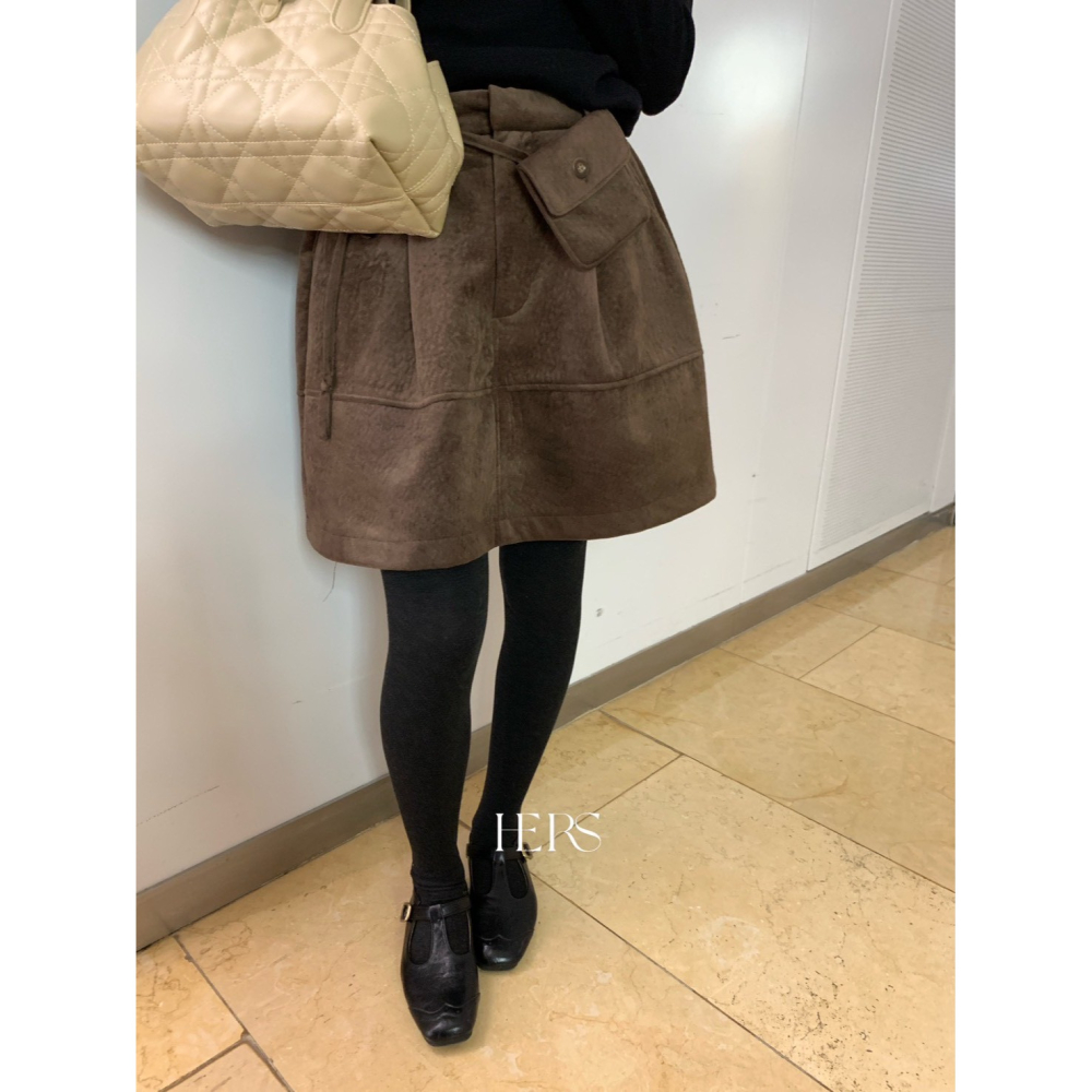 ✈️預購-//Hers家 //配腰包花苞短裙~1.15-細節圖6