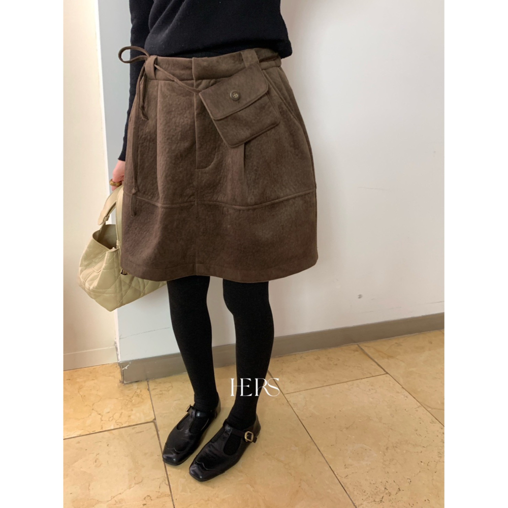 ✈️預購-//Hers家 //配腰包花苞短裙~1.15-細節圖8