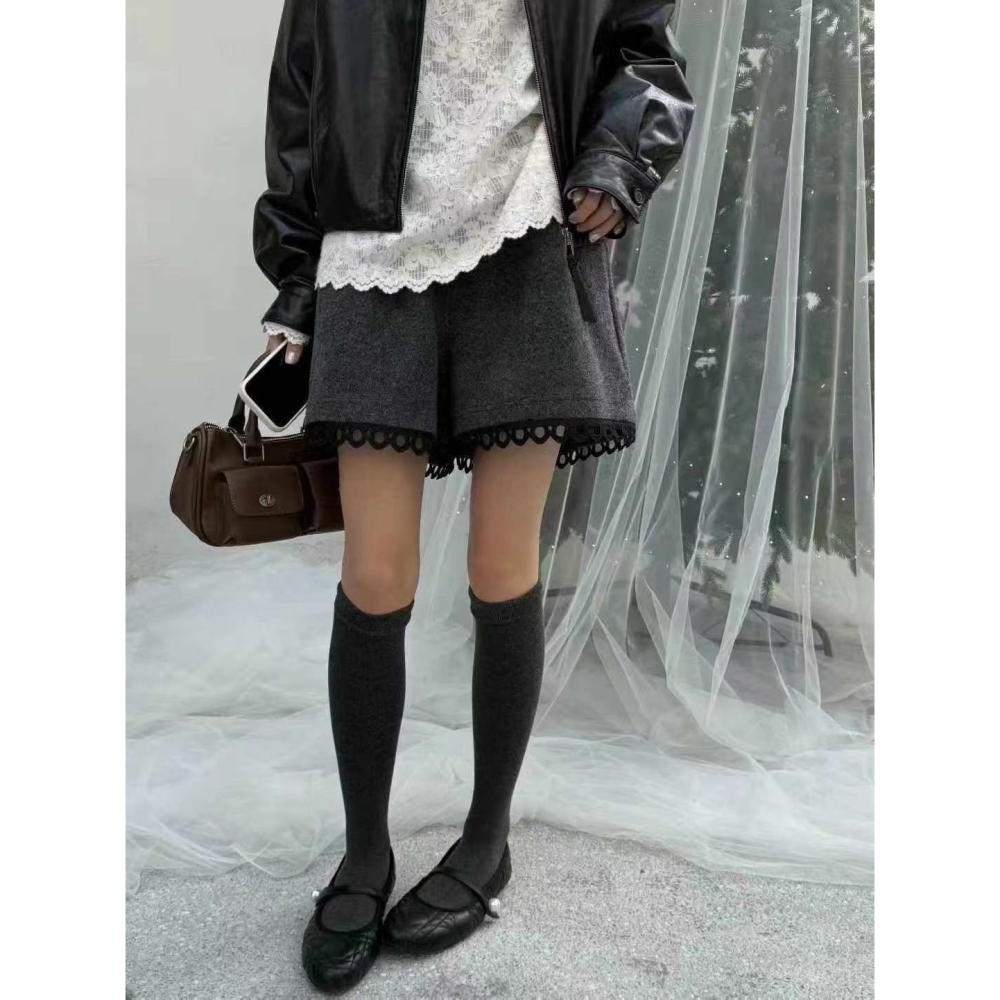 ✈️預購//Bella家//花邊羊毛短褲~2.5-細節圖3