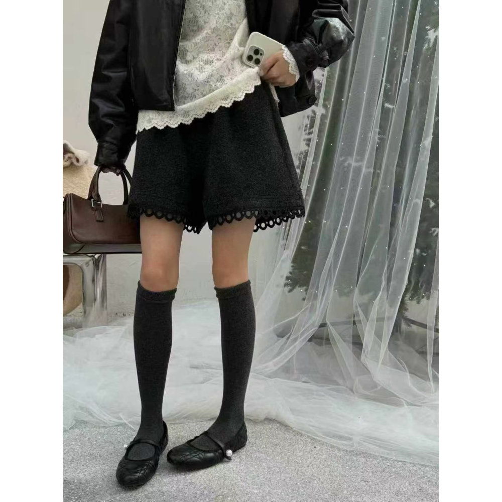 ✈️預購//Bella家//花邊羊毛短褲~2.5-細節圖6