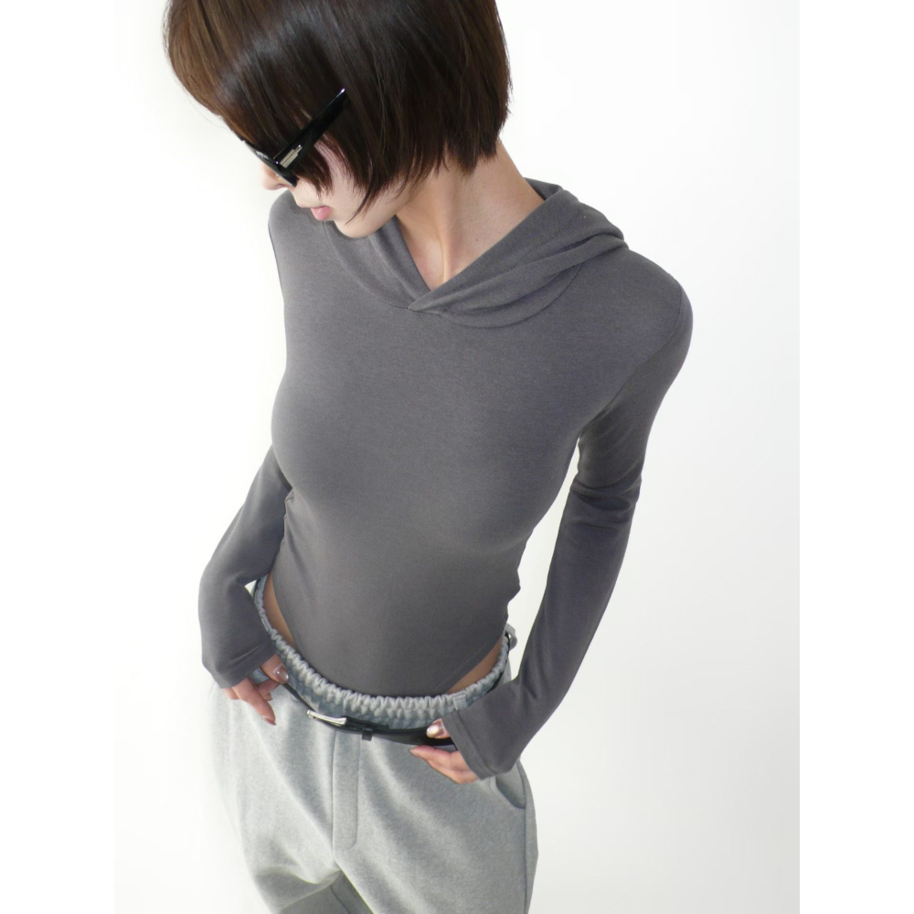 ✈️預購-韓國🇰🇷//修身連帽包臀上衣~3.31-細節圖4