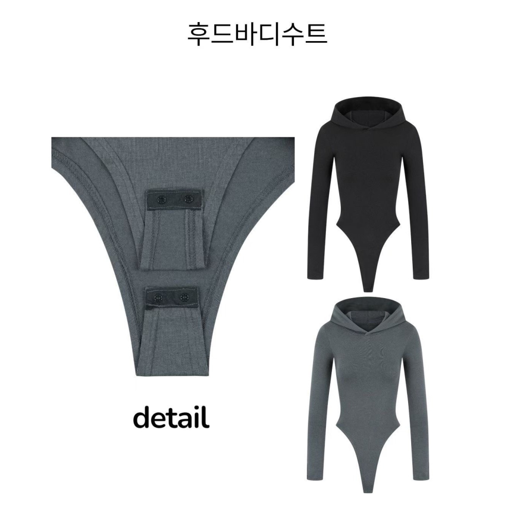 ✈️預購-韓國🇰🇷//修身連帽包臀上衣~3.31-細節圖9