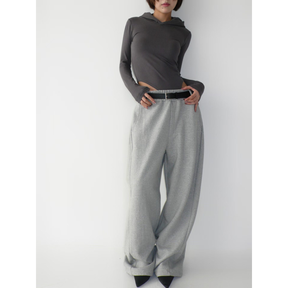 ✈️預購-韓國🇰🇷//側邊壓線寬鬆長褲（附皮帶）~3.31-細節圖6