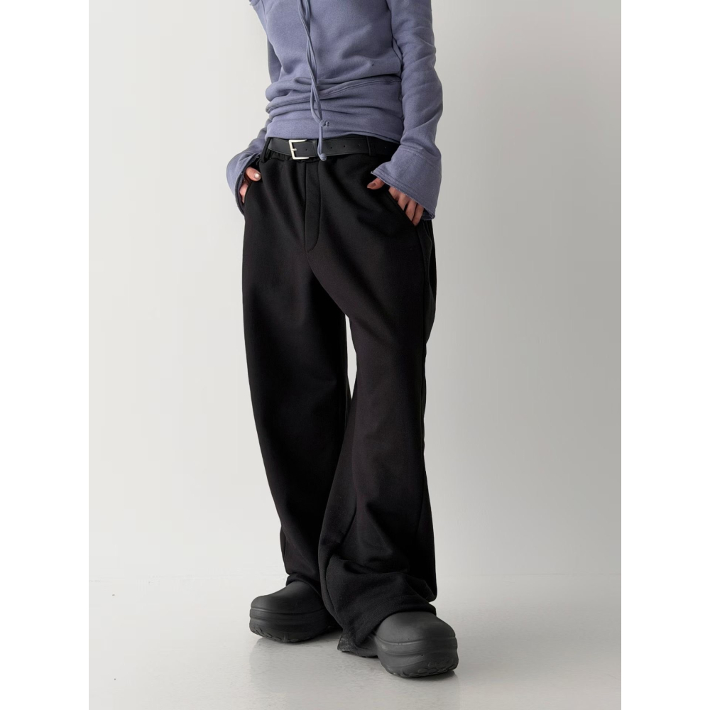 ✈️預購-韓國🇰🇷//側邊壓線寬鬆長褲（附皮帶）~3.31-細節圖7