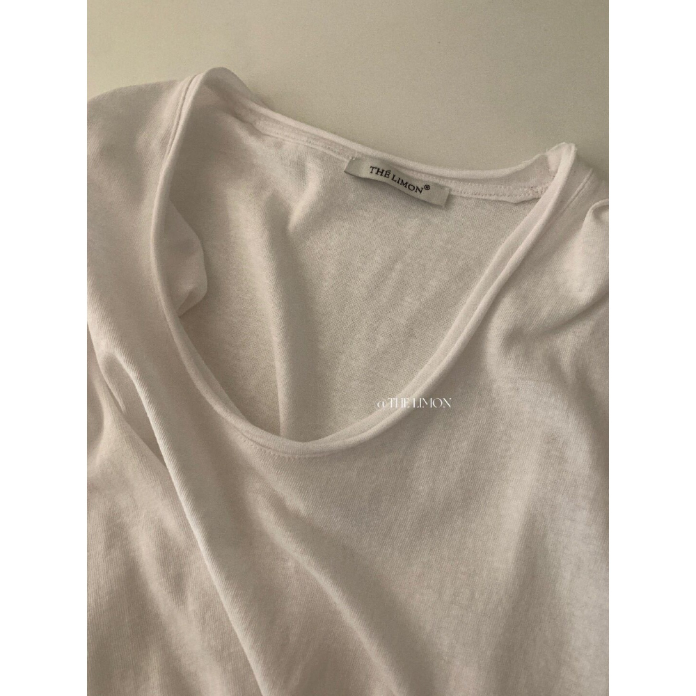 ✈️預購//檸檬家🍋//薄感微透U領短袖Tee5.10-細節圖9