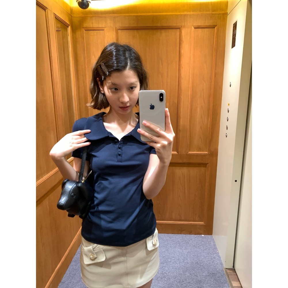 ✈️M碼現貨-//WGWE家//學院感娃娃領修身Polo上衣~6.30-規格圖11