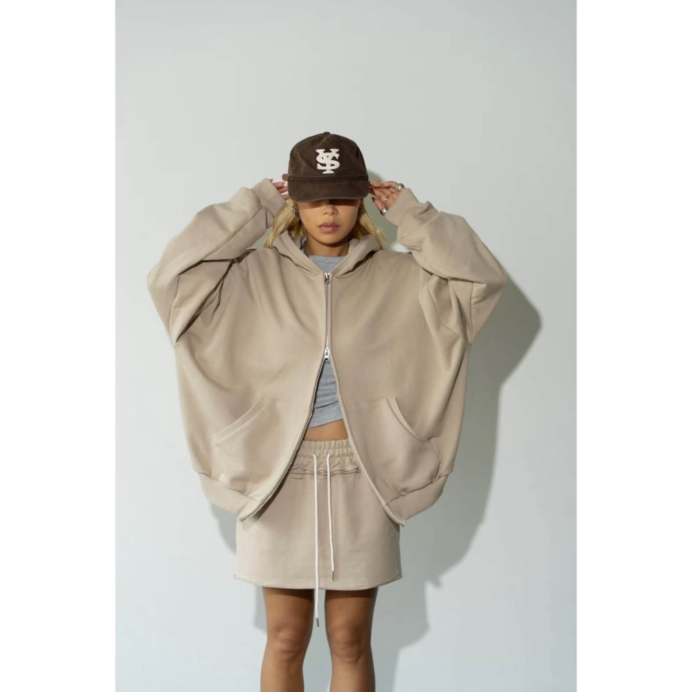 ✈️預購-韓國🇰🇷//Mini closet//寬鬆雙拉鍊連帽外套~10.20-細節圖2