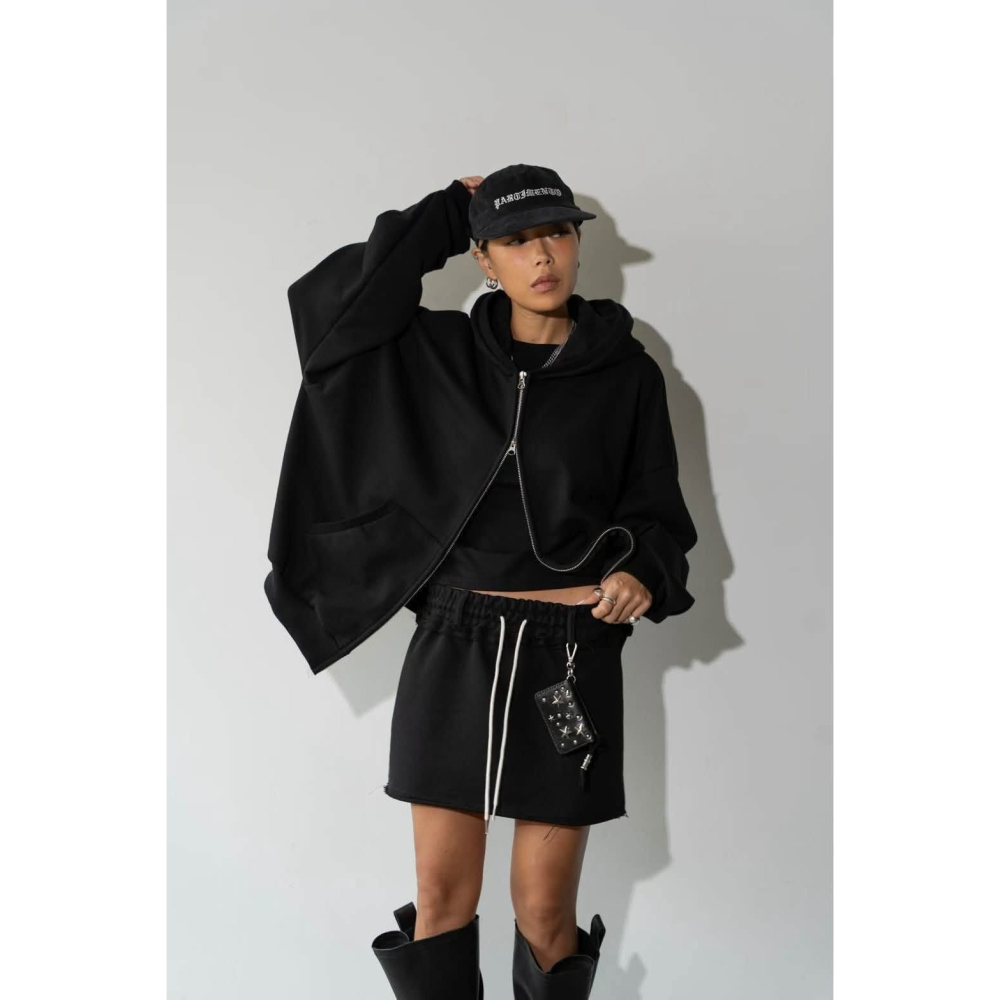 ✈️預購-韓國🇰🇷//Mini closet//寬鬆雙拉鍊連帽外套~10.20-細節圖3