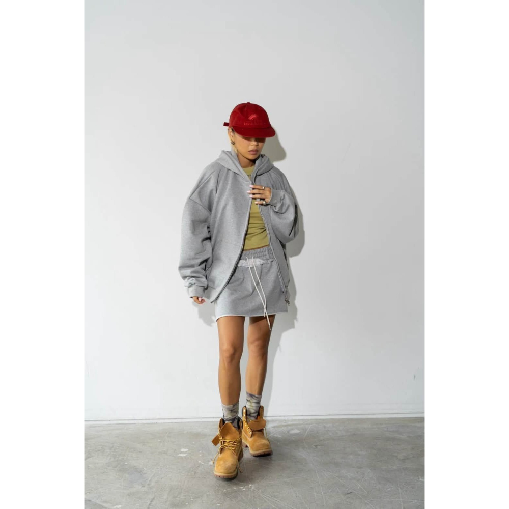 ✈️預購-韓國🇰🇷//Mini closet//寬鬆雙拉鍊連帽外套~10.20-細節圖5