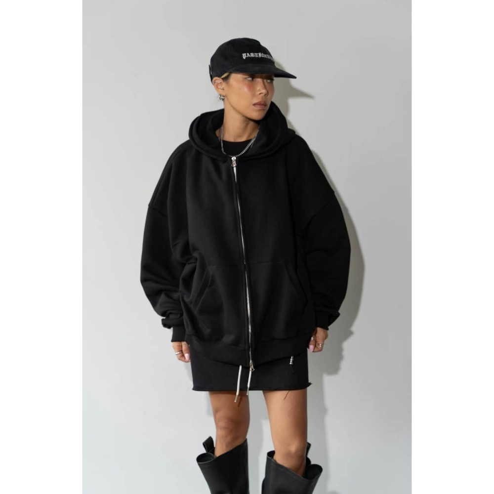 ✈️預購-韓國🇰🇷//Mini closet//寬鬆雙拉鍊連帽外套~10.20-細節圖9