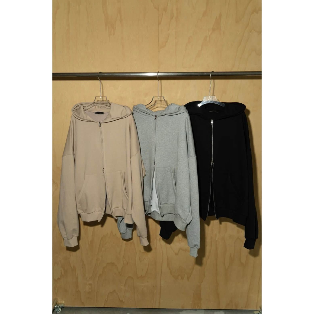 ✈️預購-韓國🇰🇷//Mini closet//寬鬆雙拉鍊連帽外套~10.20-細節圖11