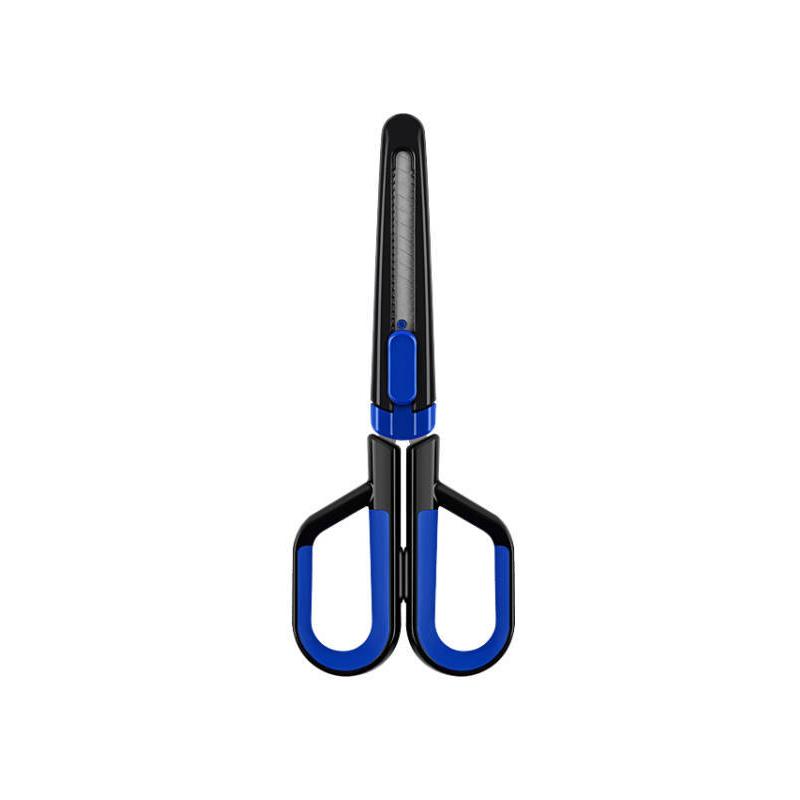 多功能剪刀 二合一剪刀 組合剪刀 美工刀 剪刀 不鏽鋼剪刀 安全剪刀 美工剪刀 文具用品 辦公室 拆包裹 美工刀剪刀-細節圖2