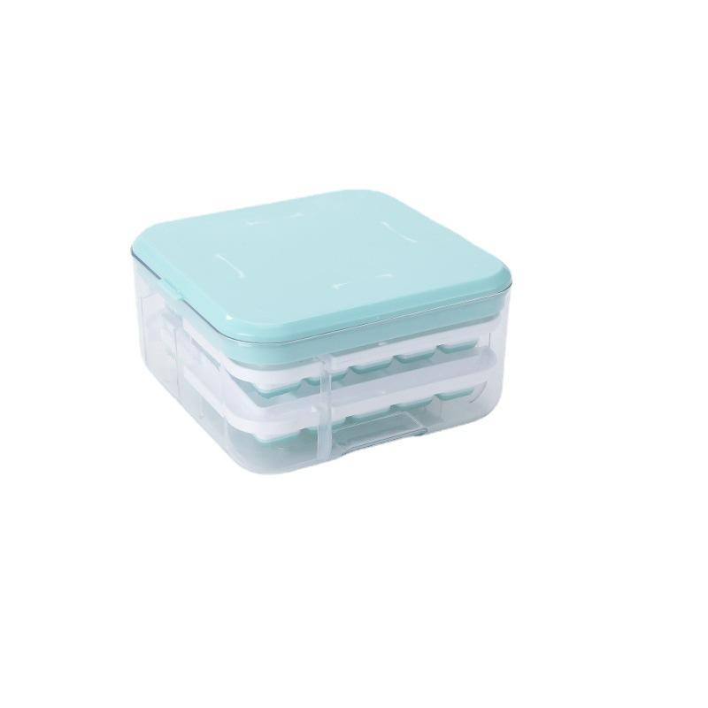 按壓式製冰盒 一秒出冰 按壓式冰塊盒 矽膠冰格 雙層 製冰盒 懶人製冰 冰塊盒 自製冰塊 冰盒 冰塊模具 大容量-細節圖2