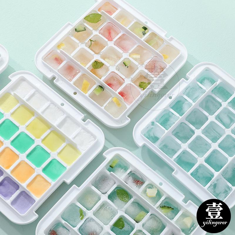 按壓式製冰盒 一秒出冰 按壓式冰塊盒 矽膠冰格 雙層 製冰盒 懶人製冰 冰塊盒 自製冰塊 冰盒 冰塊模具 大容量-細節圖7