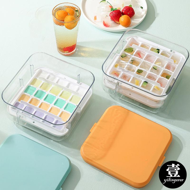 按壓式製冰盒 一秒出冰 按壓式冰塊盒 矽膠冰格 雙層 製冰盒 懶人製冰 冰塊盒 自製冰塊 冰盒 冰塊模具 大容量-細節圖8
