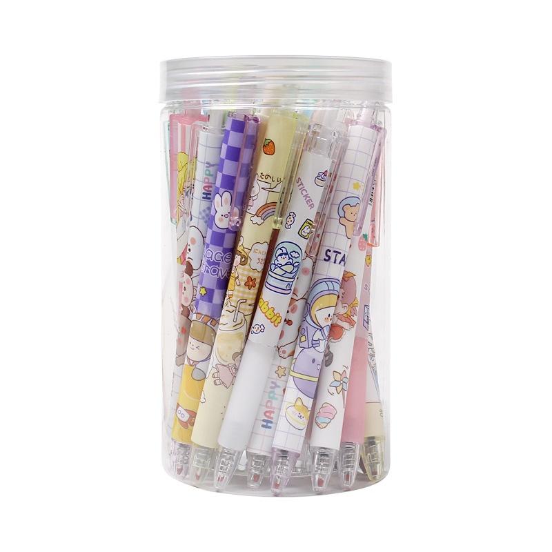 按壓式中性筆【台灣現貨+電子發票】中性筆 0.5 黑色 原子筆 子彈頭中性筆 大容量自動中性筆 0.5mm-細節圖2