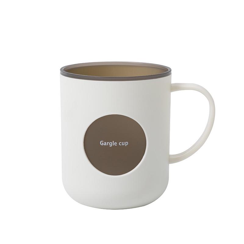 雙層撞色漱口杯【台灣現貨+電子發票】雙層漱口杯 刷牙杯 洗漱杯 牙刷杯 杯子 水杯 盥洗杯 情侶風 簡約 刷牙漱口 雙色-細節圖2