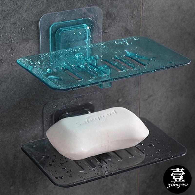壁掛水晶肥皂架【台灣現貨+電子發票】置物架 肥皂架 菜瓜布架 透明水晶瀝水架 瀝水架 肥皂盒 壁掛 無痕 免打孔 透明-細節圖9