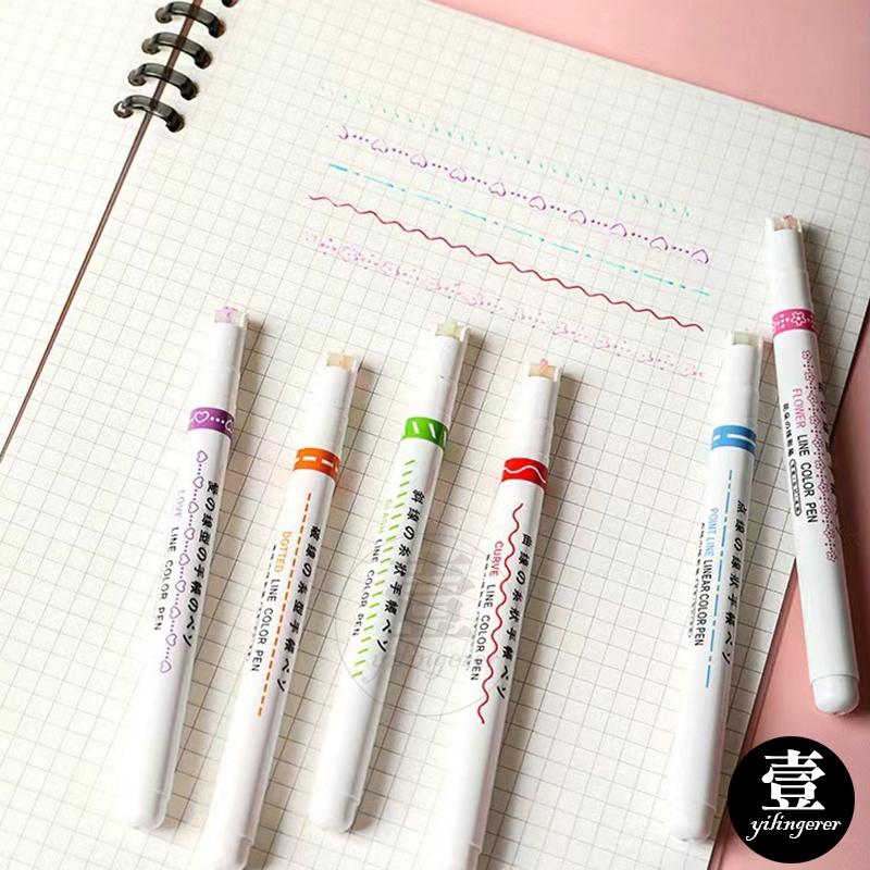 記號筆 勾線筆 輪廓筆 曲線筆 筆 花邊筆 輪廓曲線筆 花邊輪廓筆 滾輪筆 手賬筆 網紅 手帳線型筆 手帳 標記 塗鴉-細節圖7