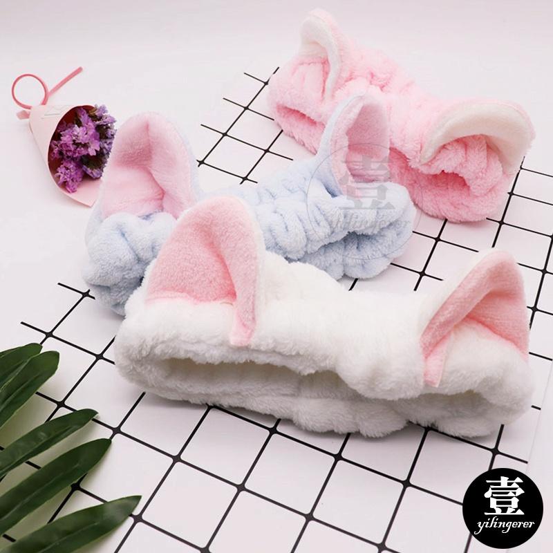 可愛貓耳束髮帶 洗臉髮帶 貓耳髮帶 洗臉神器 毛絨髮飾 洗臉束髮帶 化妝髮帶 彈性髮帶 貓耳髮帶 敷面膜工具 貓耳朵髮帶-細節圖6