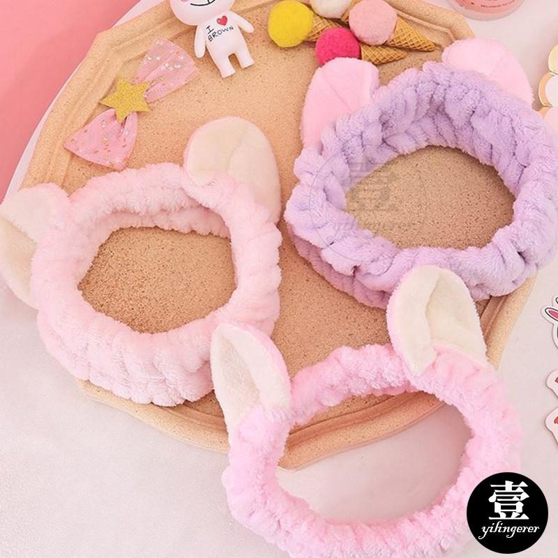 可愛貓耳束髮帶 洗臉髮帶 貓耳髮帶 洗臉神器 毛絨髮飾 洗臉束髮帶 化妝髮帶 彈性髮帶 貓耳髮帶 敷面膜工具 貓耳朵髮帶-細節圖8