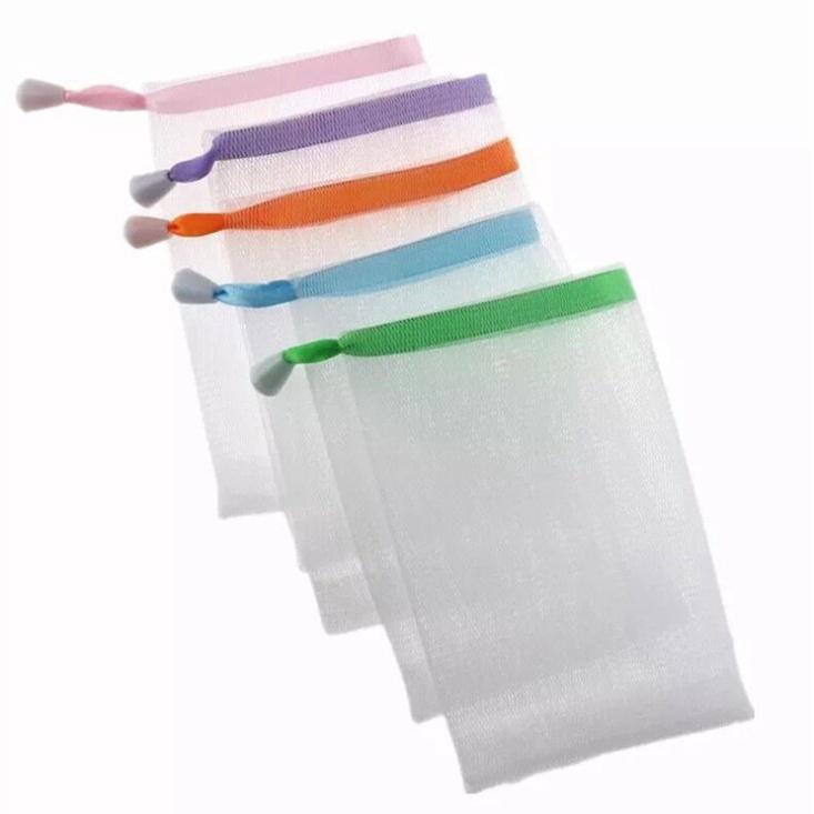 雙層肥皂起泡網【台灣現貨+電子發票】香皂袋 沐浴洗面奶打泡網 可掛香皂起泡袋 皂網 皂袋 束口袋 打泡網 網袋-細節圖2