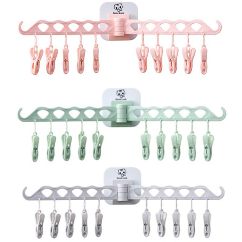 免打孔壁掛衣架 室內壁掛衣架 台灣現貨 可折疊 晾衣架 旅行 便攜 晾曬掛架 晾曬架 晾襪架 曬衣架 曬襪架-細節圖6